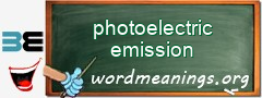 WordMeaning blackboard for photoelectric emission